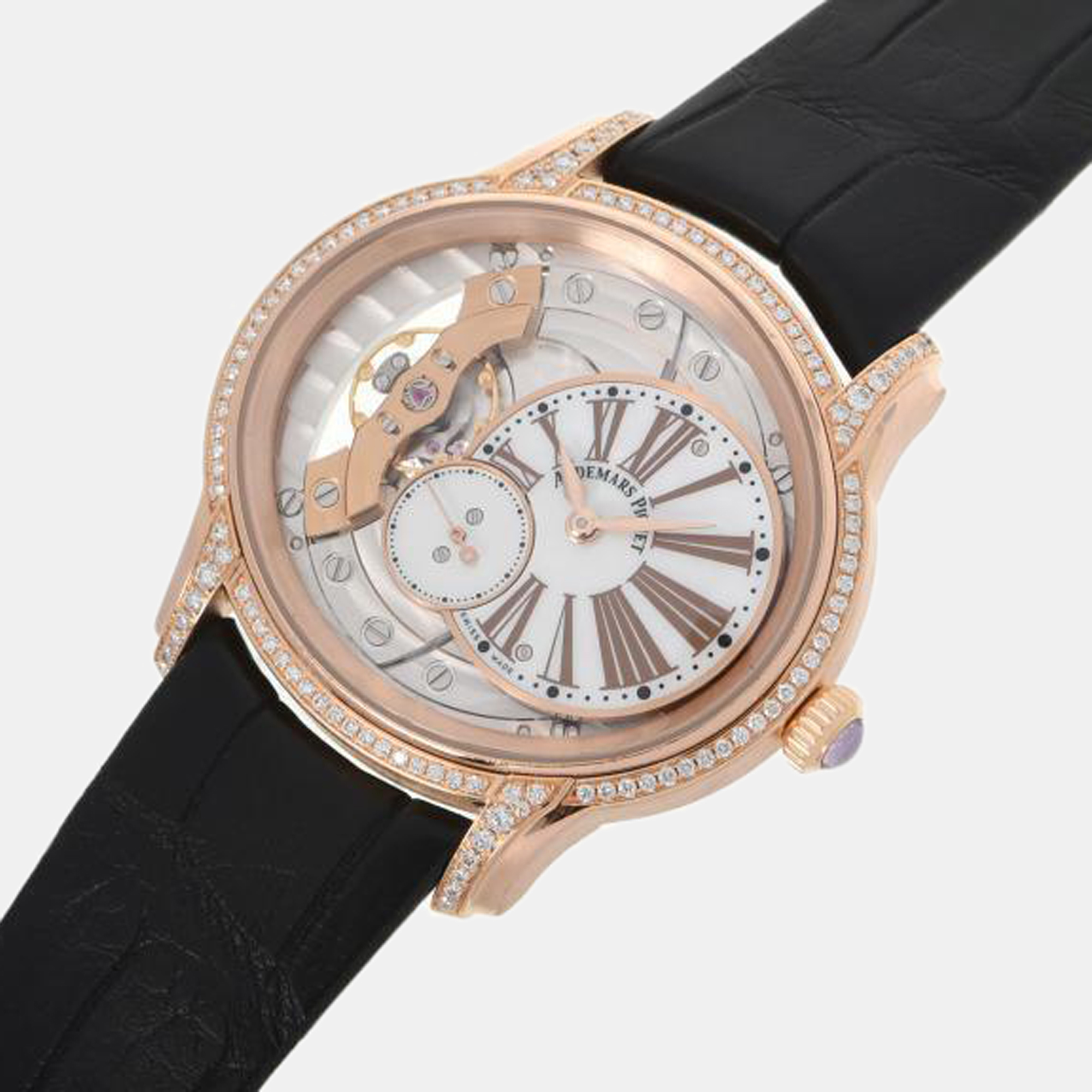 

Audemars Piguet White Shell 18k Rose Gold Millenary 772470R.ZZ.A812CR.01 Hand Winding Women's Wristwatch .5 mm