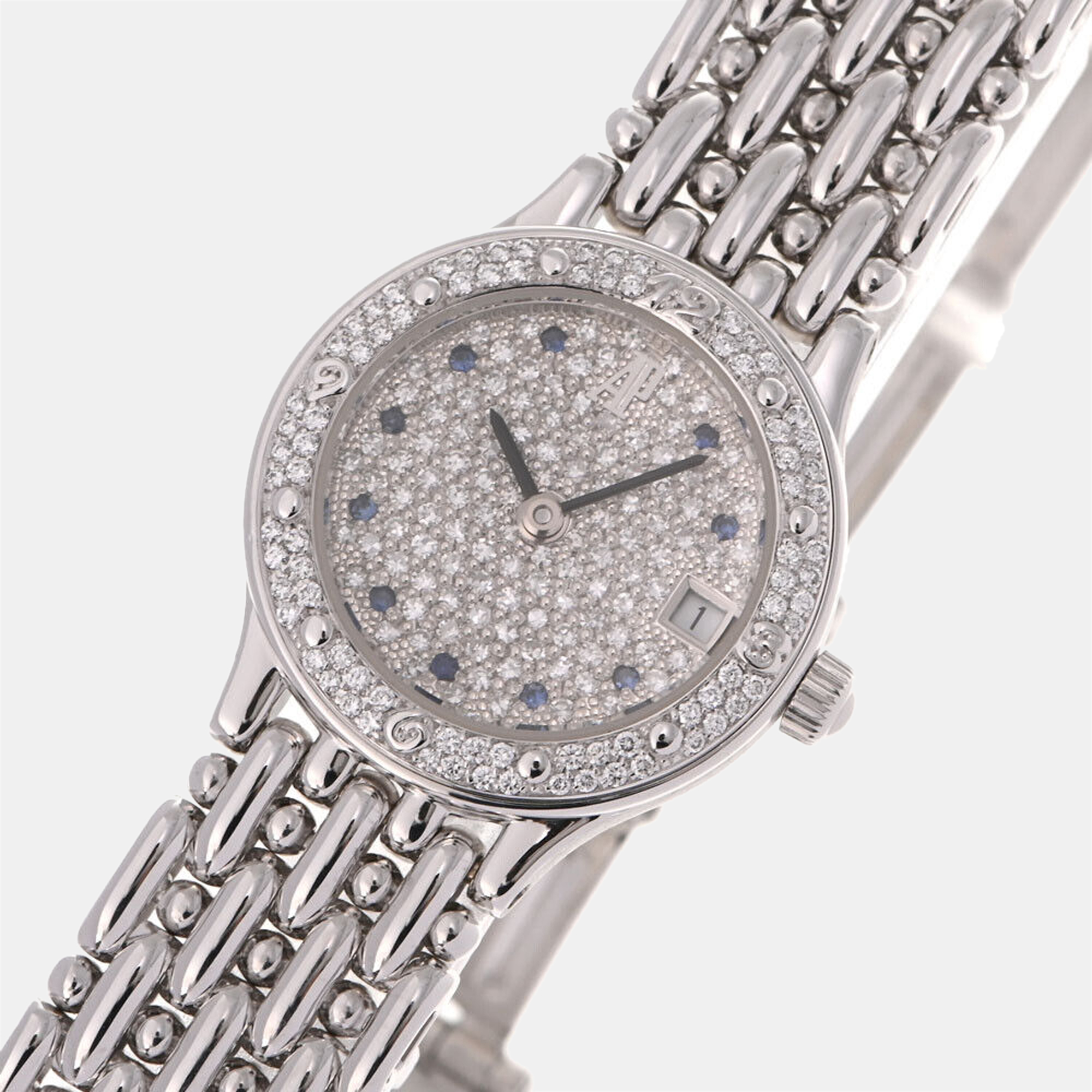 

Audemars Piguet Silver Diamonds 18K White Gold Classique Vintage 66391BC Women's Wristwatch 22.5 mm