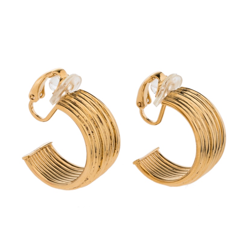 

Aurelie Bidermann Thalia Gold Plated Clip On Earrings