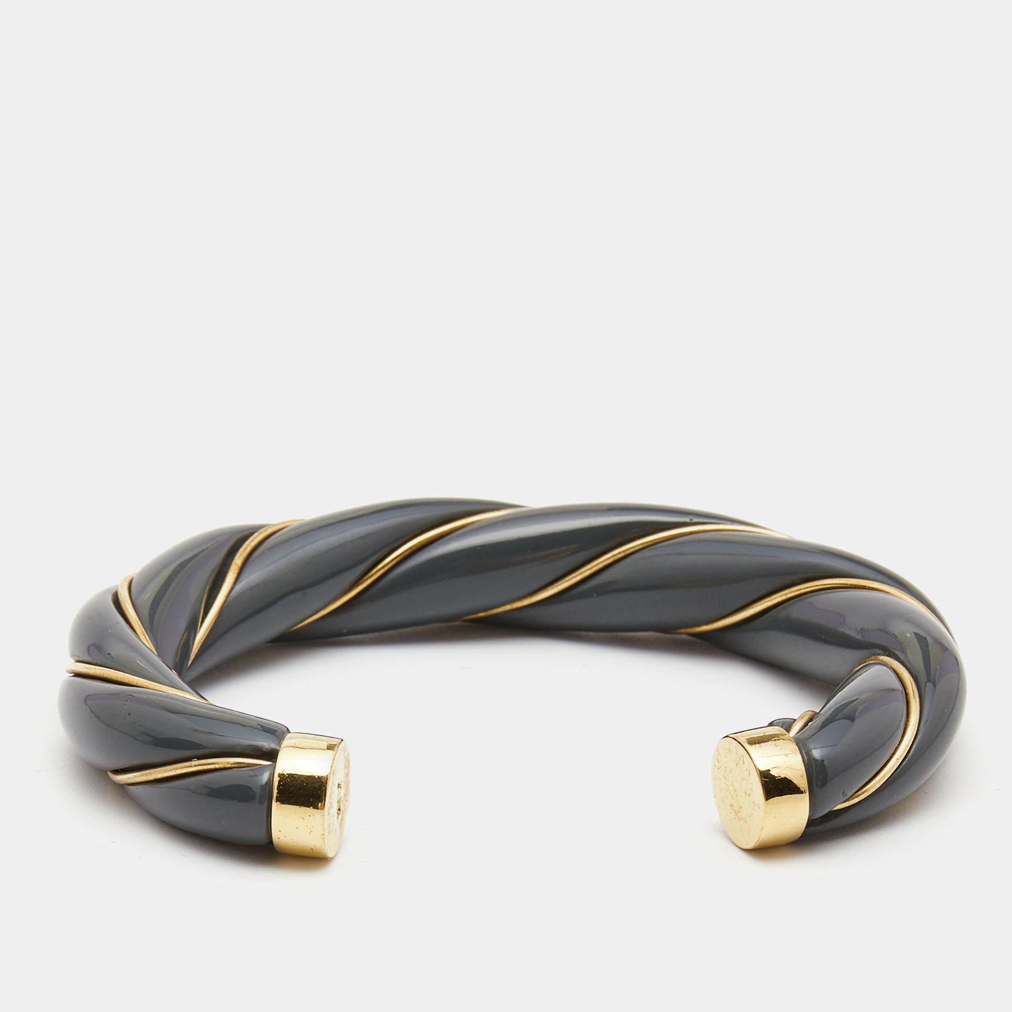 

Aurélie Bidermann Twisted Resin Gold Tone Bracelet