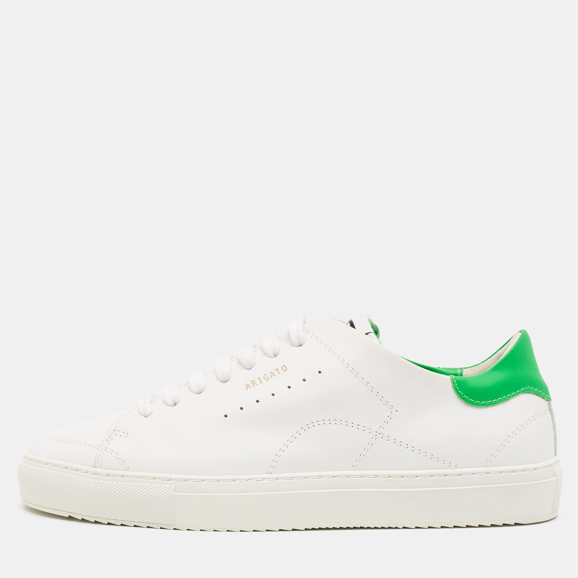 

Axel Arigato White/Green Leather Clean Sneakers Size