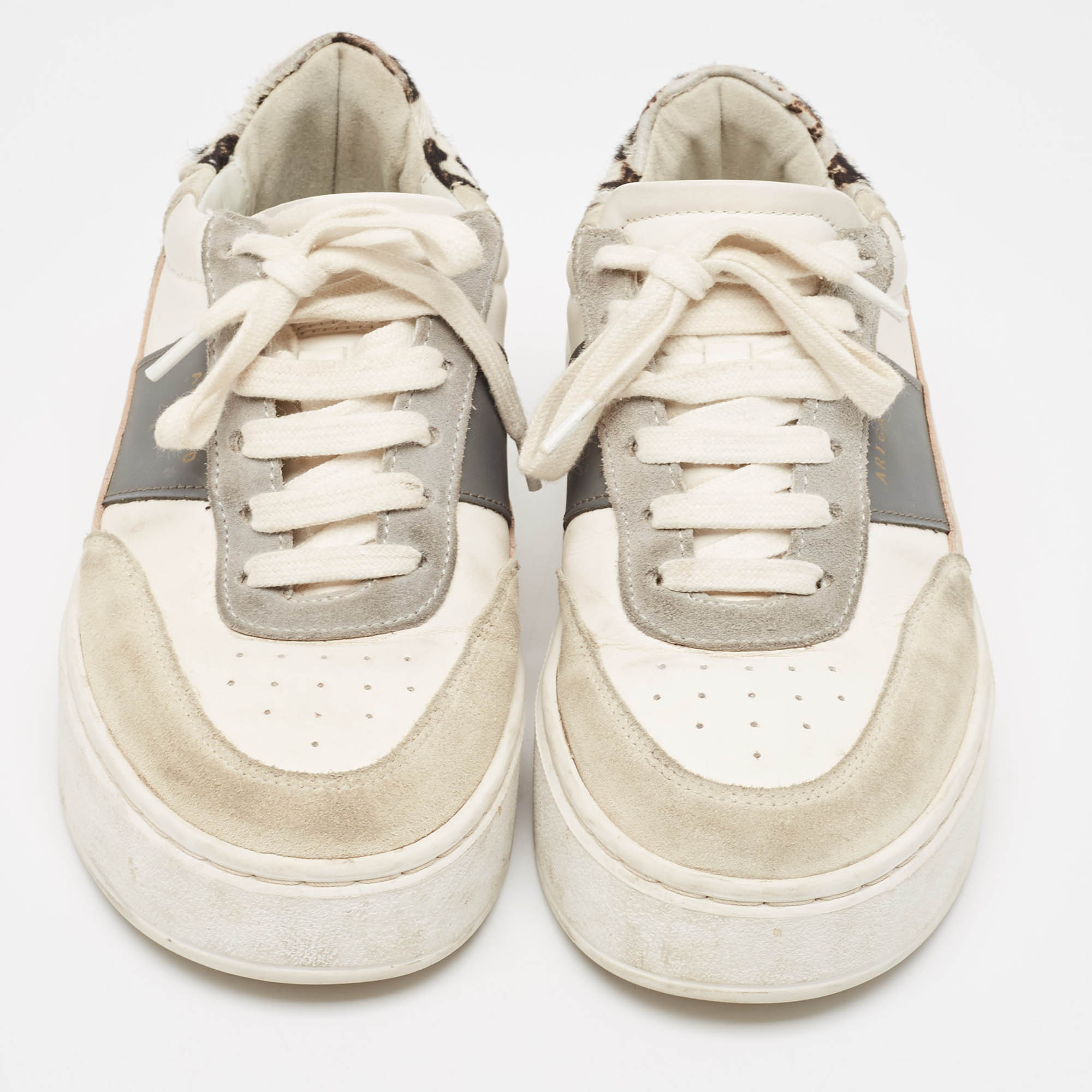 Axel Arigato Multicolor Suede and Leather Low Top Sneakers Size 36 