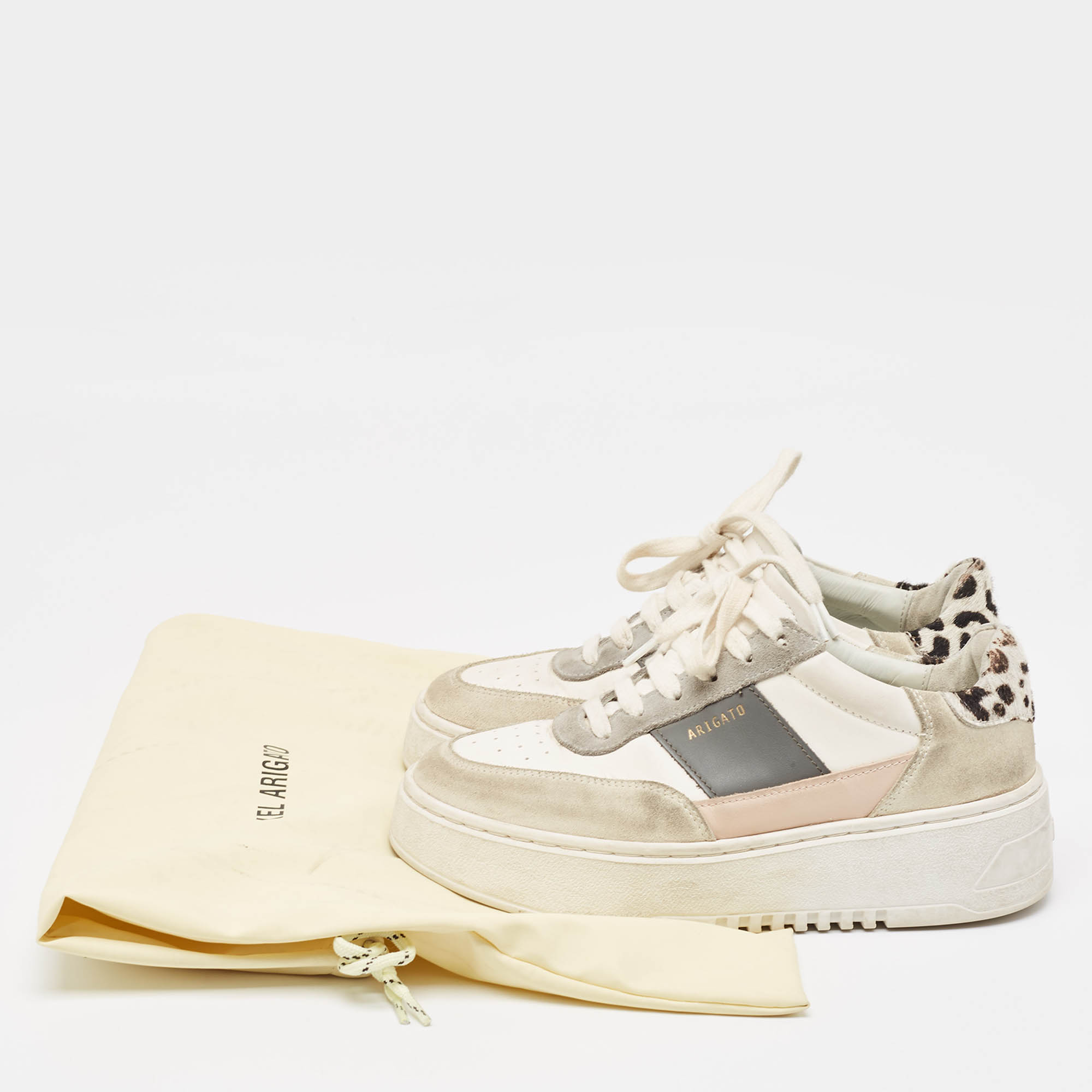 Axel Arigato Multicolor Suede and Leather Low Top Sneakers Size 36 