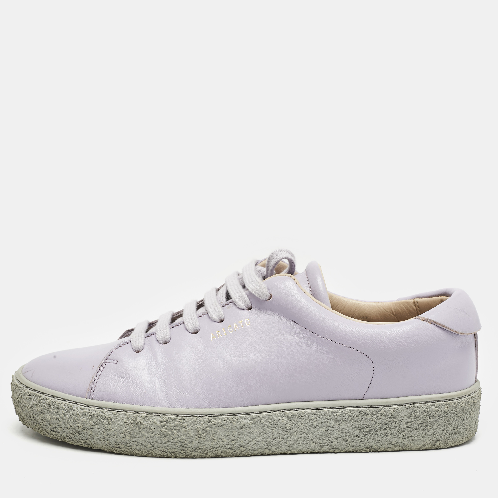 

Axel Arigato Purple Leather Lace Up Sneakers Size