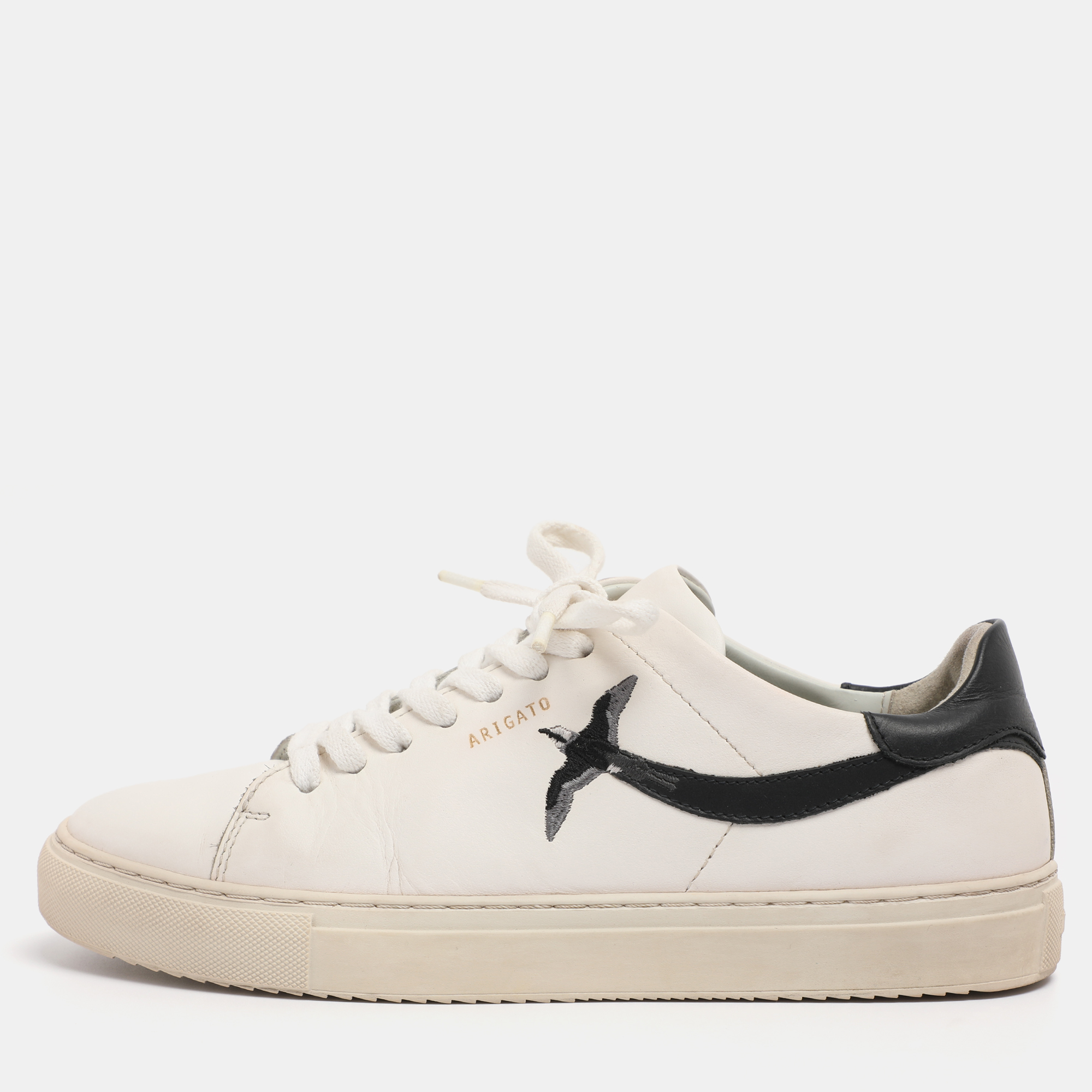

Axel Arigato White Leather Clean 90 Bee Bird Low Top Sneakers Size 39