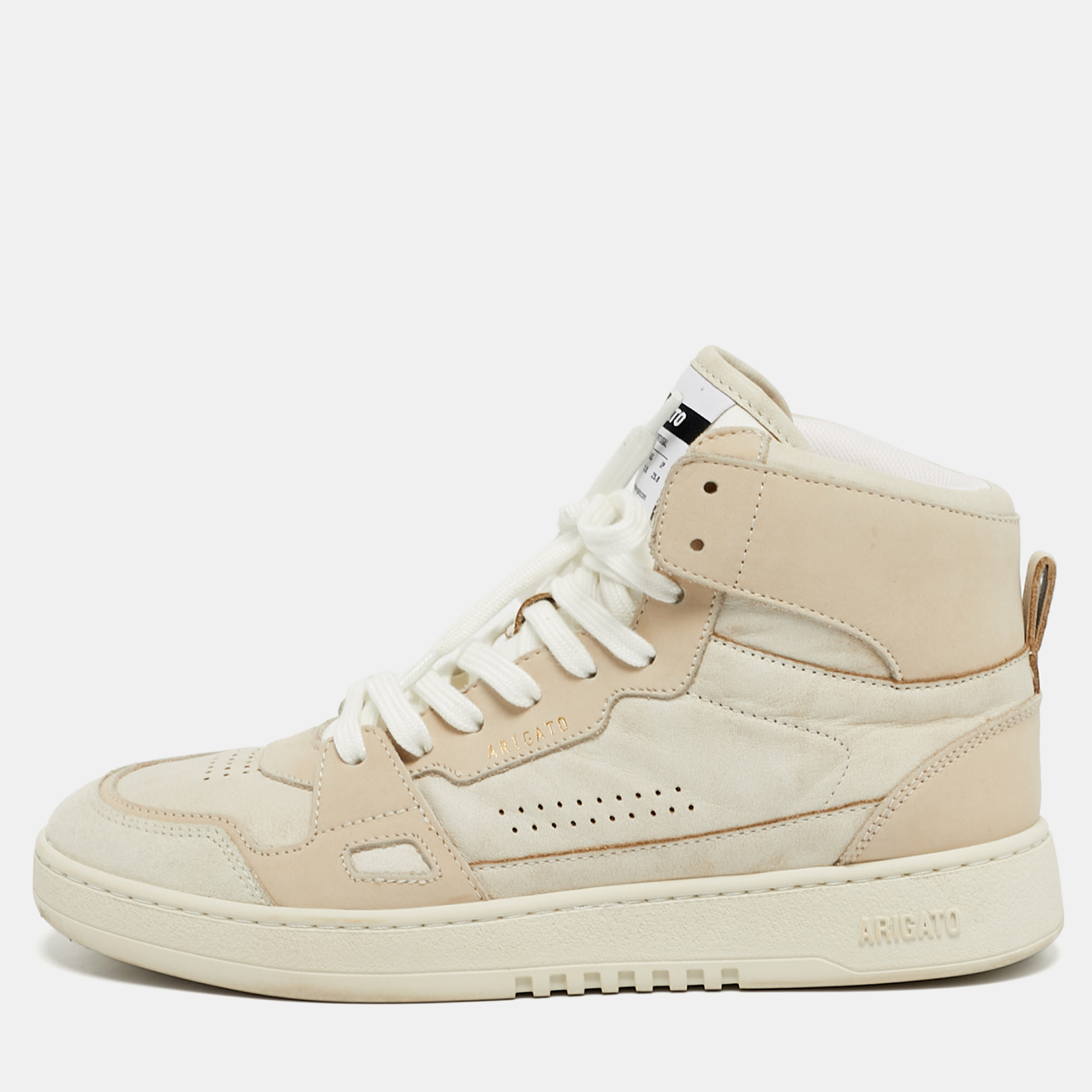 Pre-owned Axel Arigato Beige Nubuck And Leather Dice Sneakers Size 40 In Sand