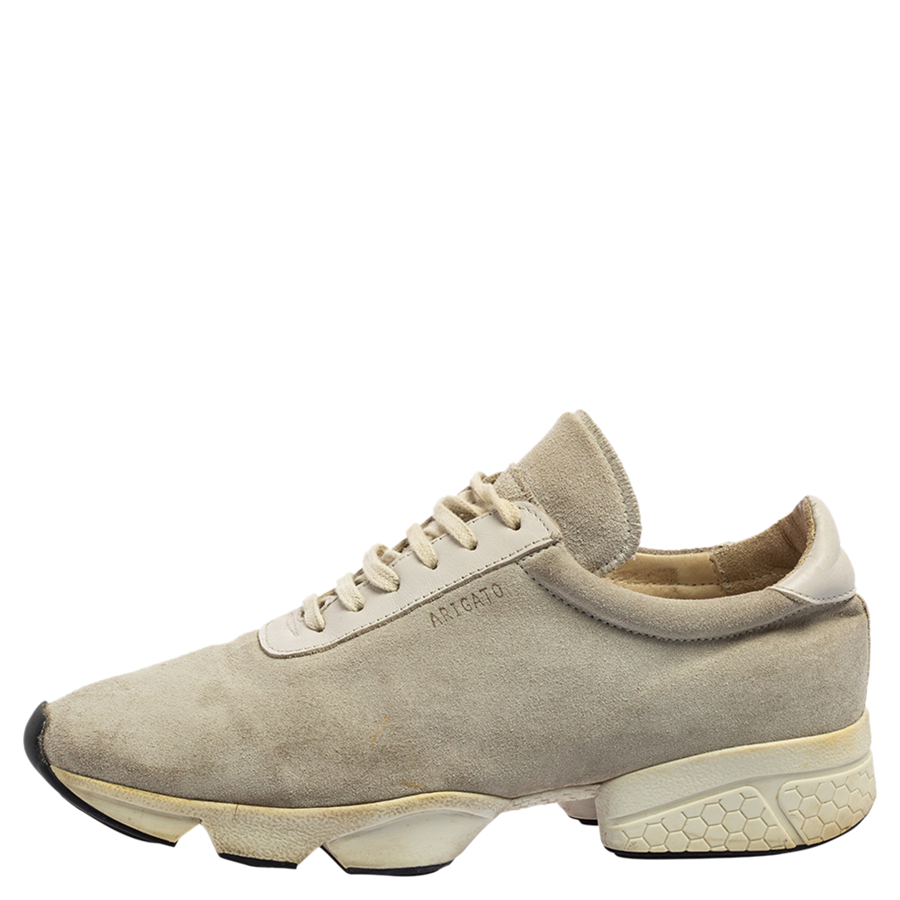 

Axel Arigato Grey Suede Low-Top Sneakers Size