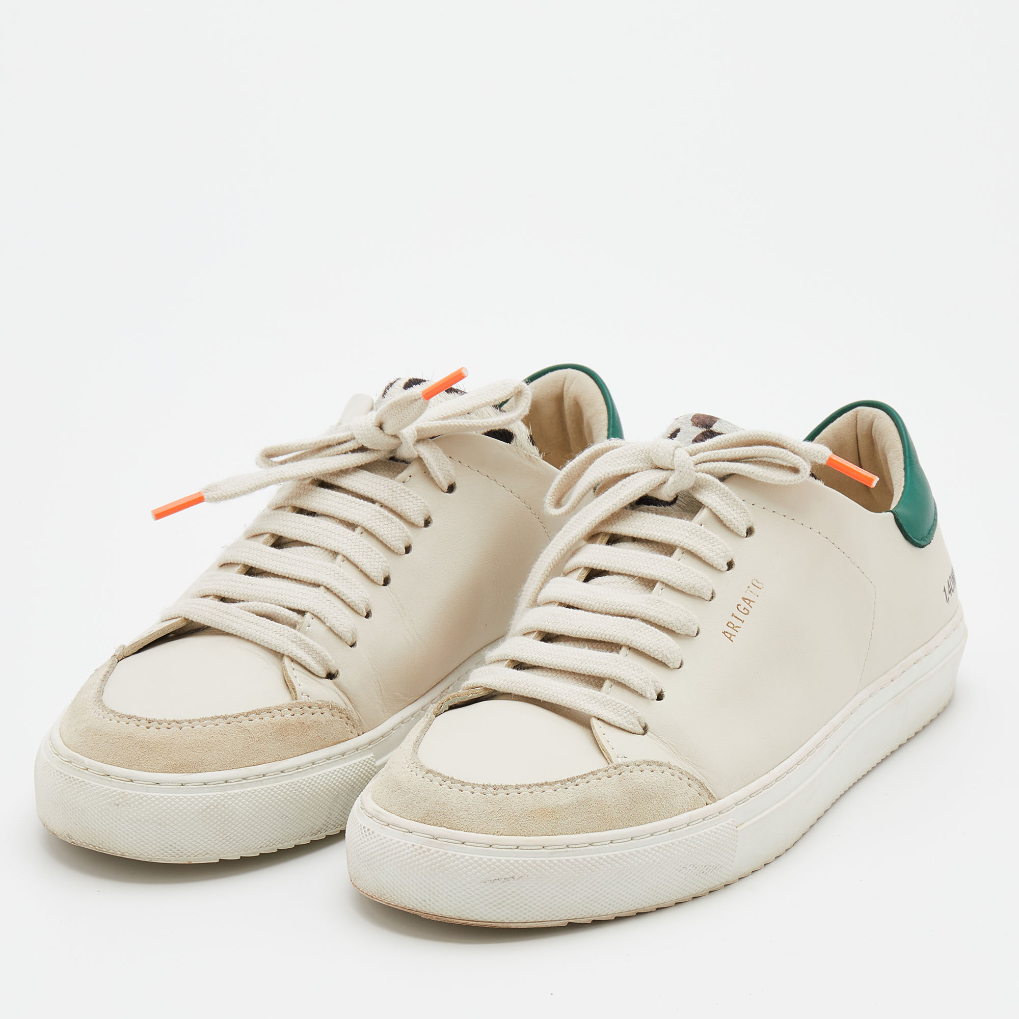 

Axel Arigato Beige Leather and Suede Clean 90 Triple Sneakers Size
