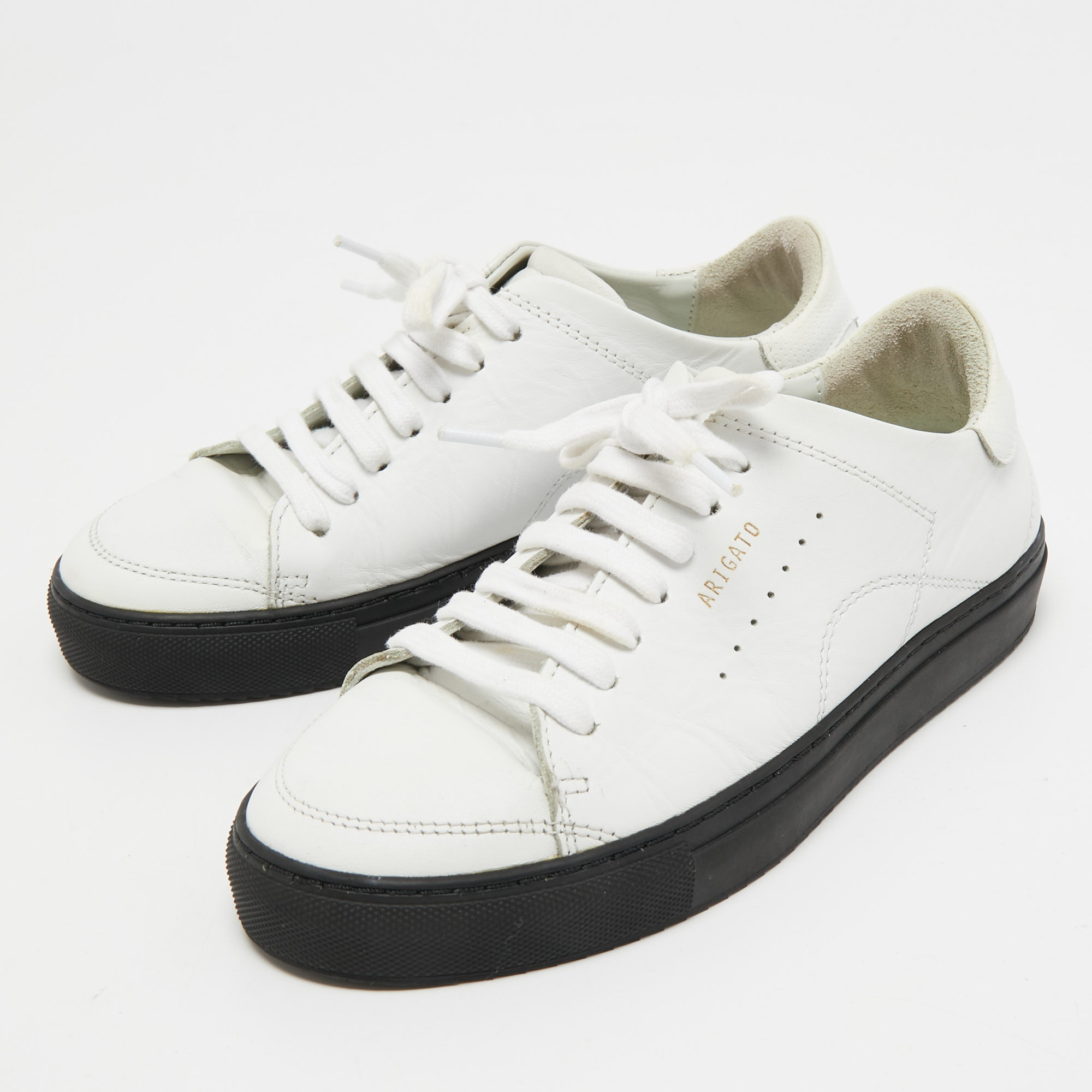 

Axel Arigato White Leather Low Top Sneakers Size