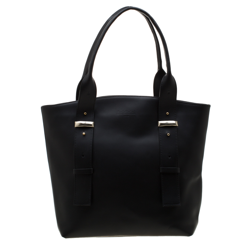 Baldinini Black Leather Tote 