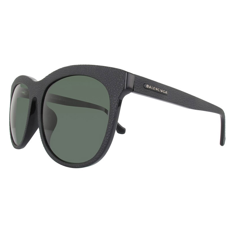 

Balenciaga Matt Black/Green BA0024F Wayfarer Sunglasses