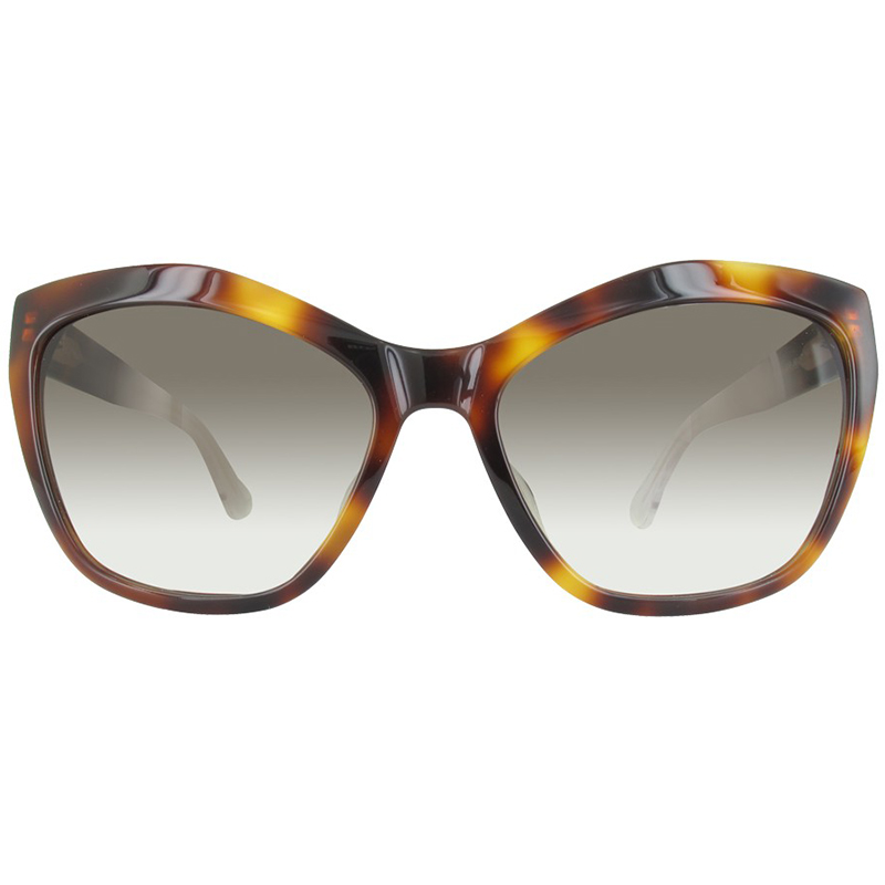 Pre Owned Balenciaga Blonde Havana/Gradient Green BA0047F Cat Eye Sunglasses