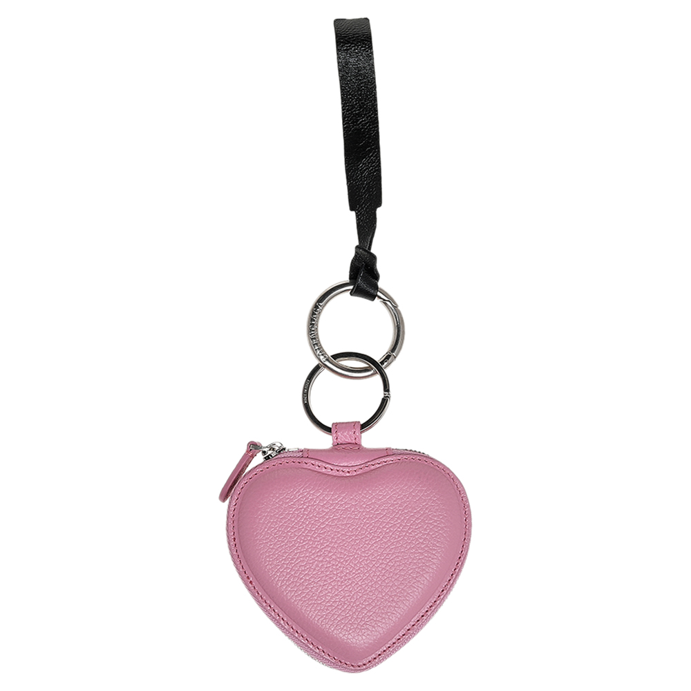 

Balenciaga Pink Leather Cash Heart Mirror Case