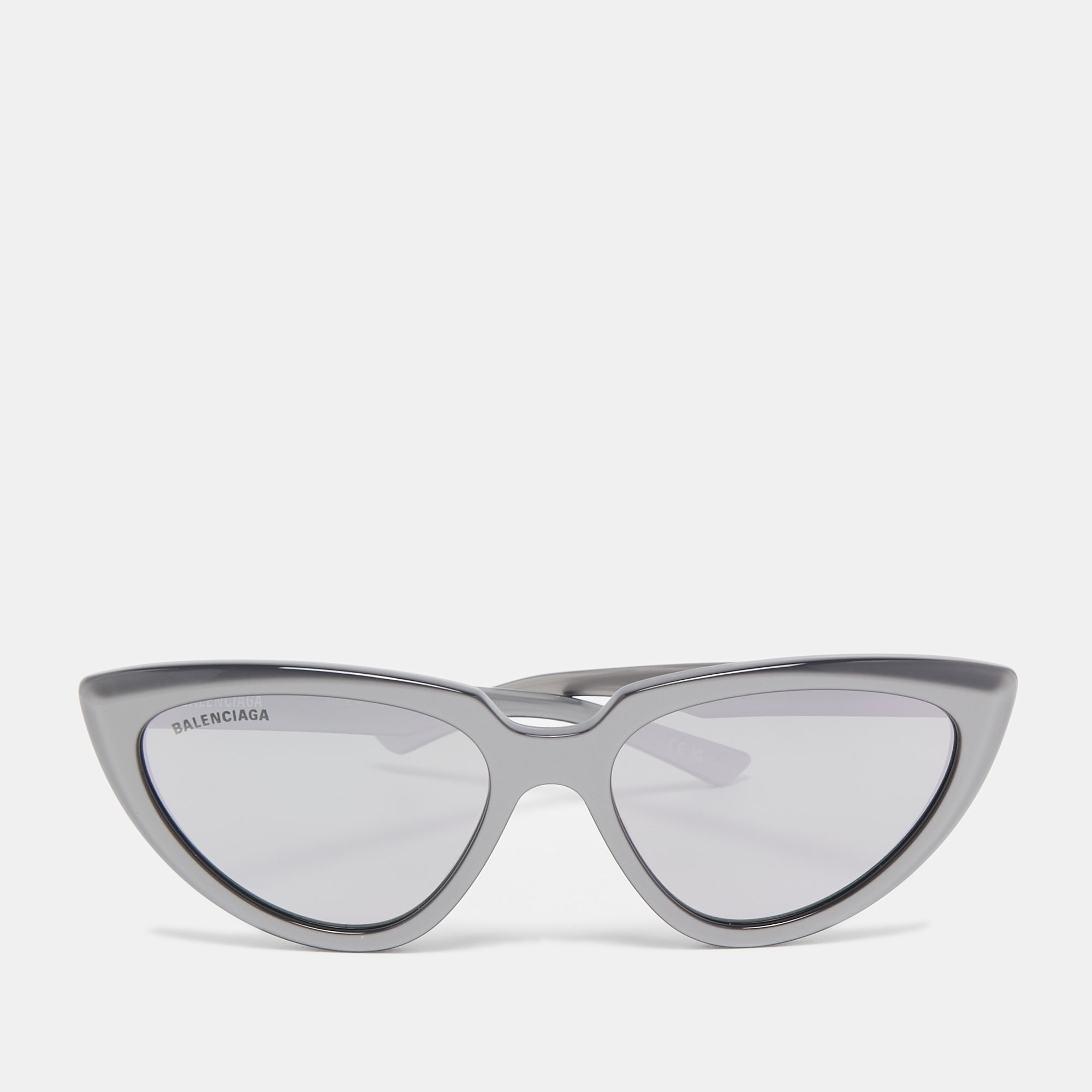 Pre Owned Balenciaga Grey Tinted BB0182S Cat Eye Sunglasses