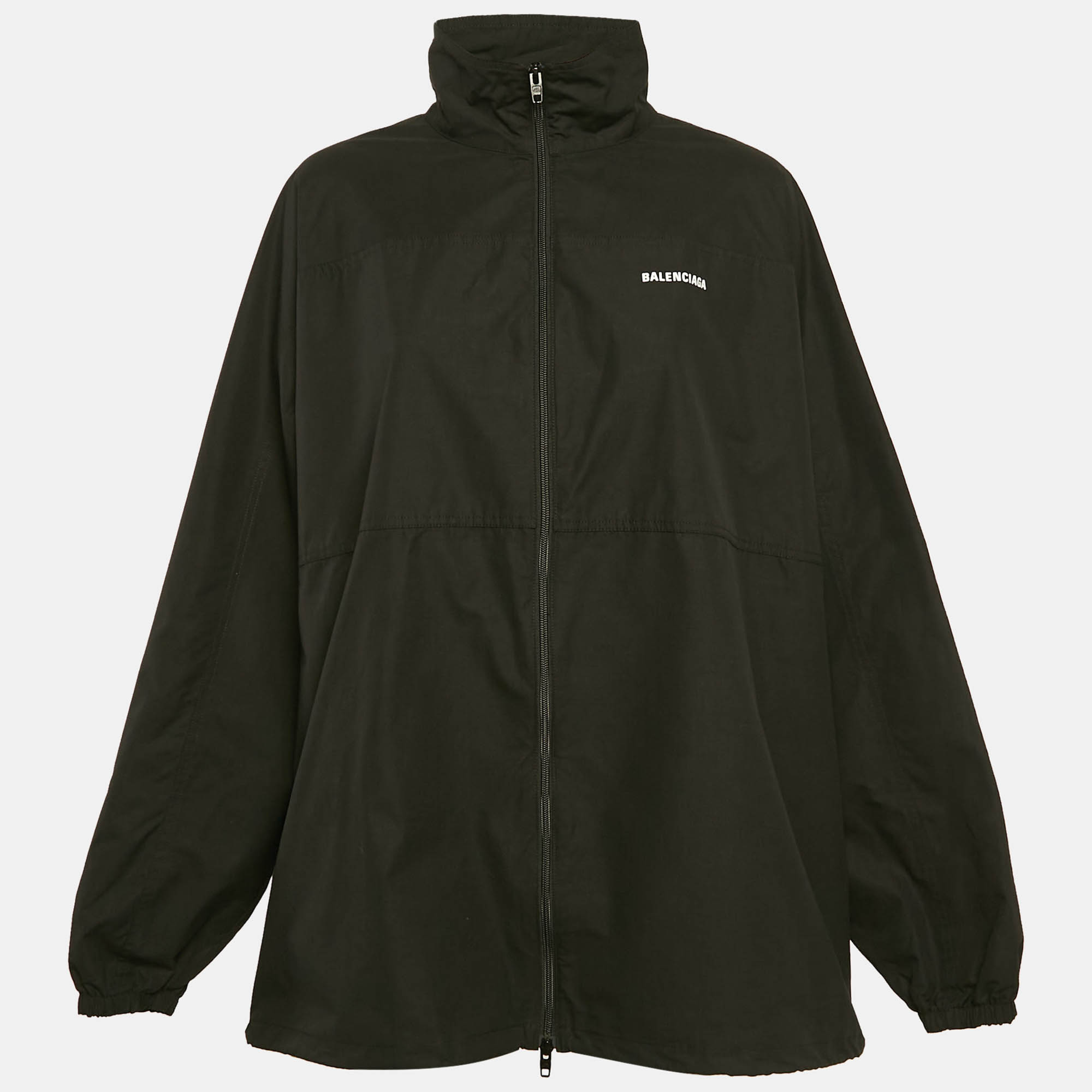 

Balenciaga Black Cotton Oversized Zip-Up Jacket S