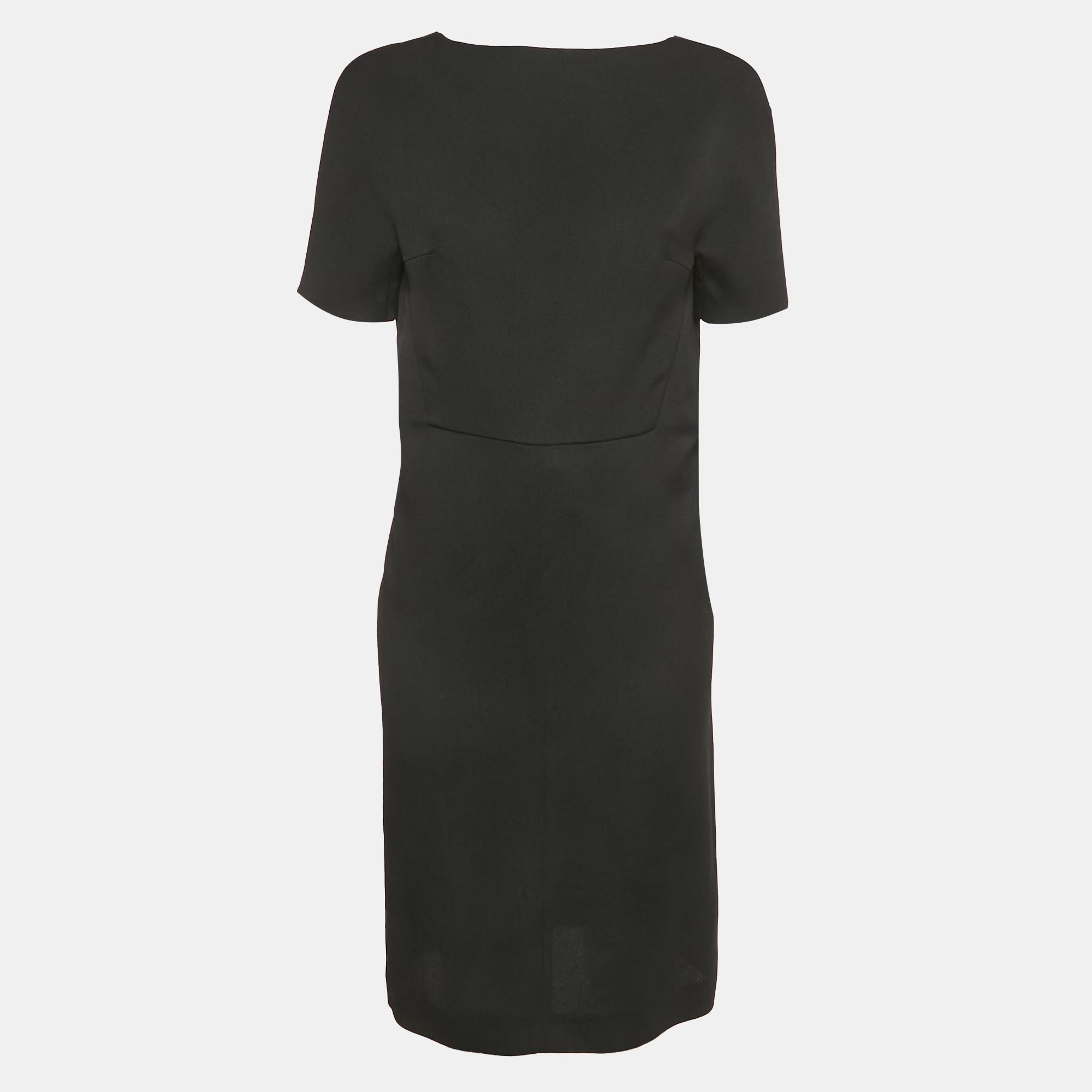 

Balenciaga Black Crepe Shift Dress M