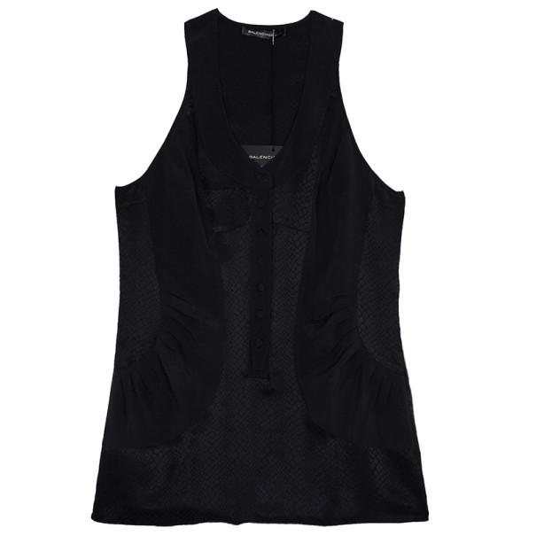 مملوكة مسبقًا Balenciaga Silk Sleeveless Top S