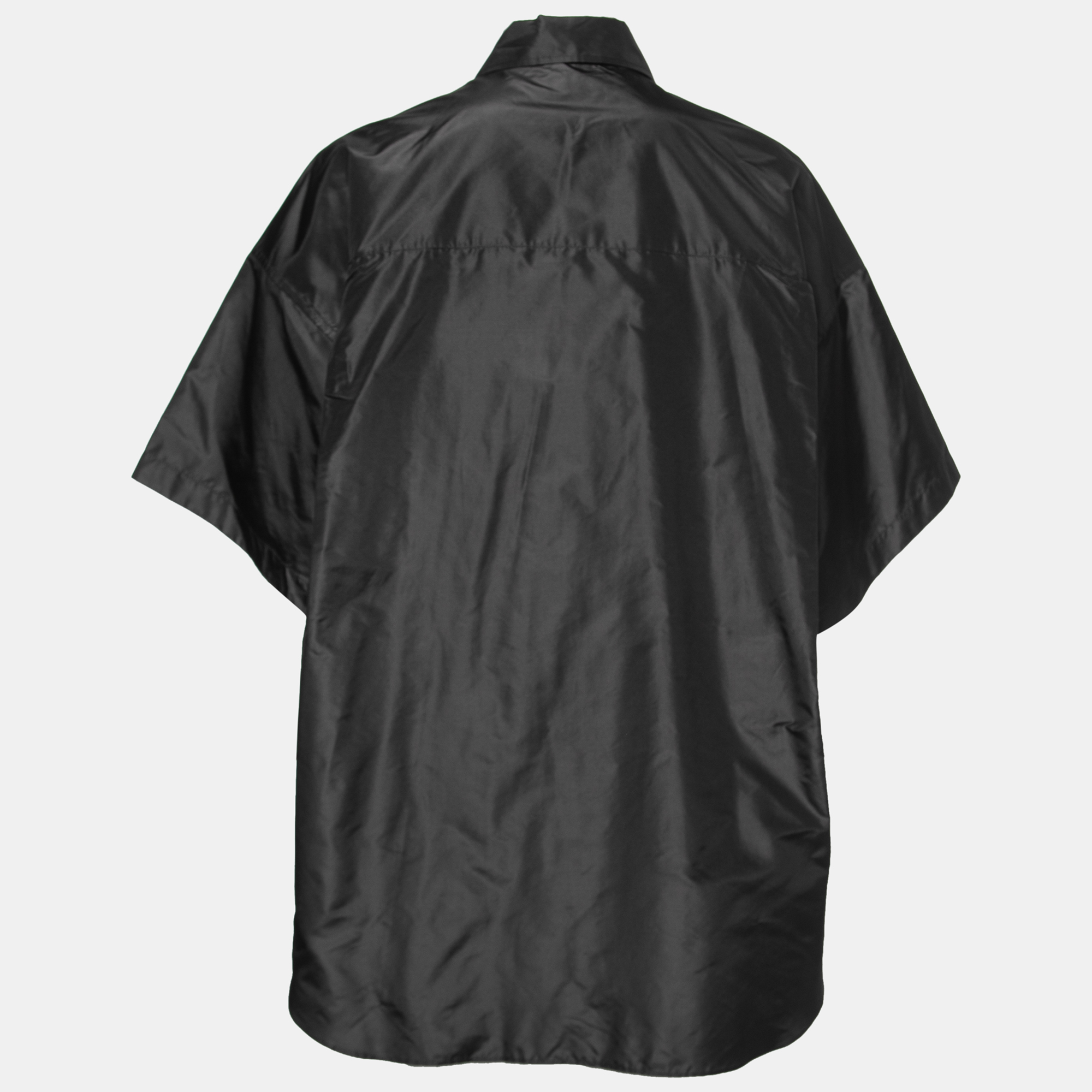 

Balenciaga Black Taffeta Oversized Short-Sleeve Shirt