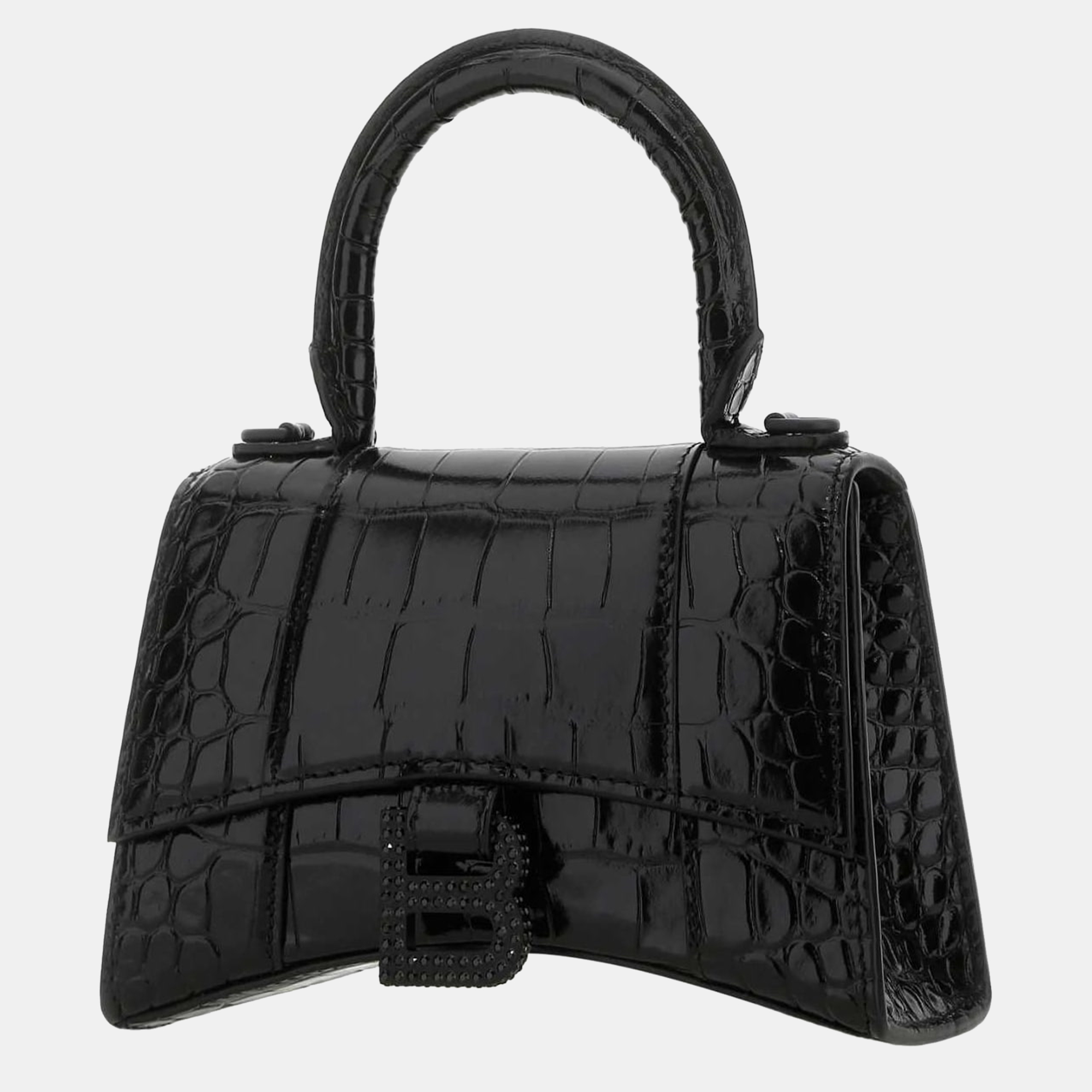 

Balenciaga Black Leather  Hourglass Handbag