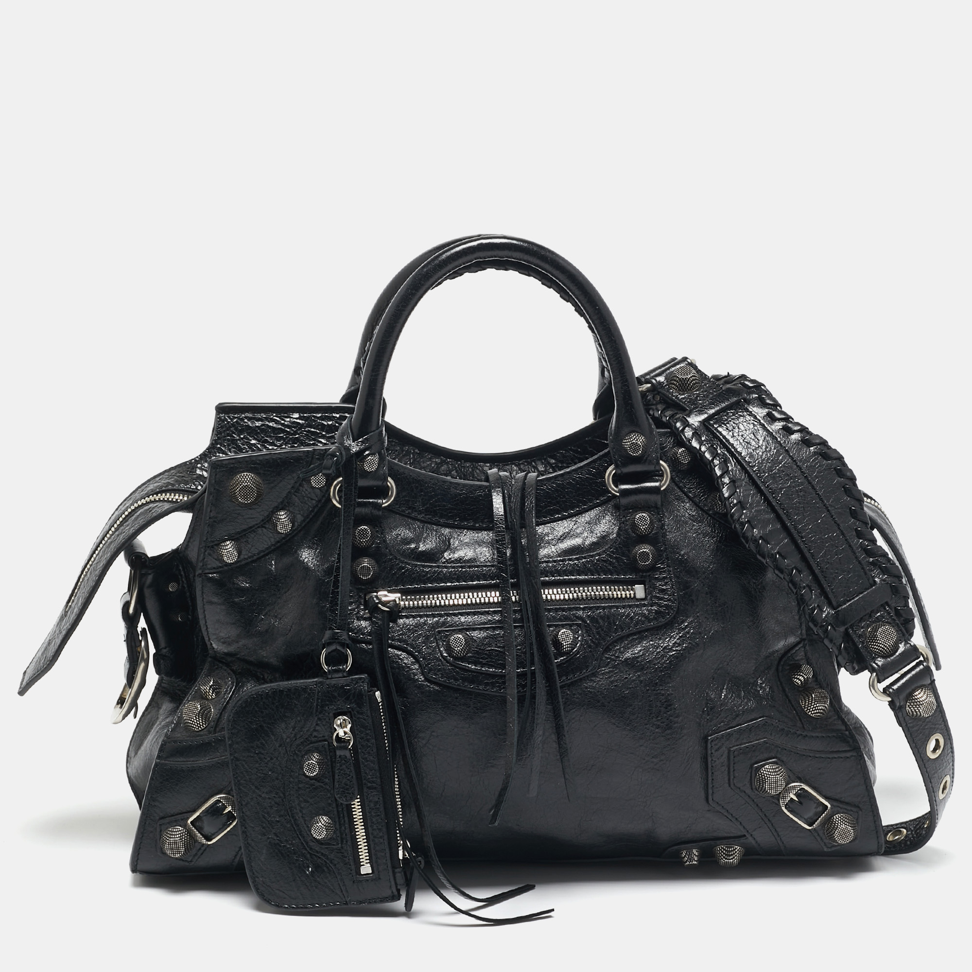 

Balenciaga Black Leather Neo Cagole City Tote