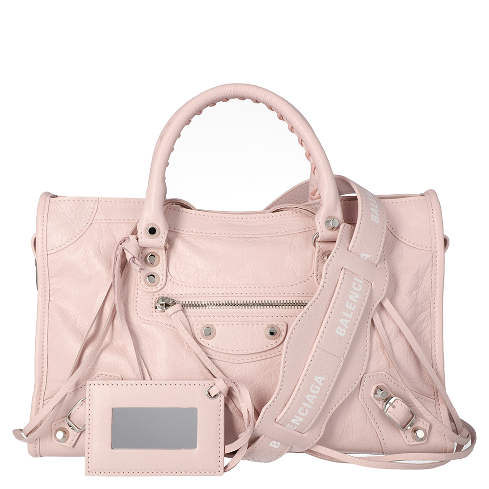 Click to view more detailed imagery on our partner's website Pre-owned Balenciaga Pink Leather Small Classic City Tote Bag