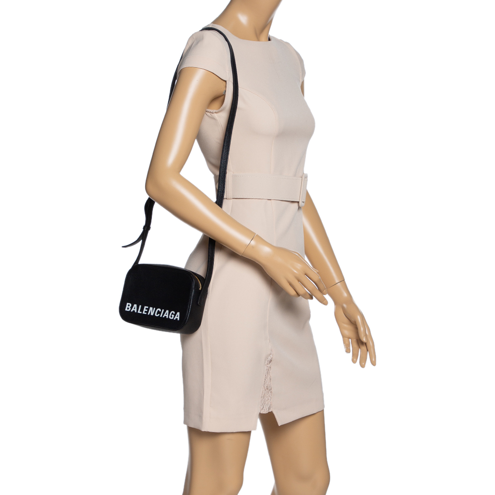 

Balenciaga Black Leather  Ville Camera Bag