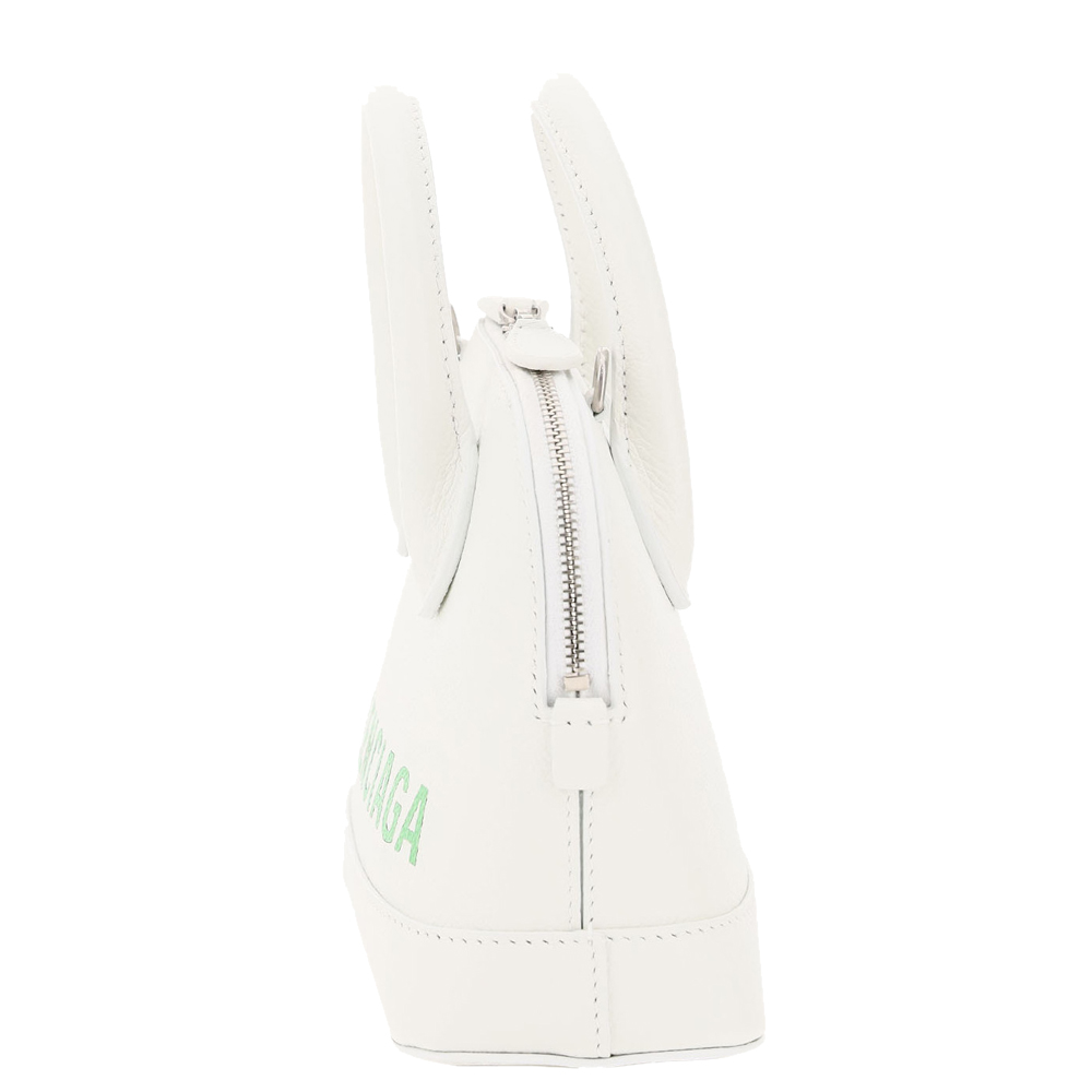 

Balenciaga White Saffiano Leather Ville  Top Handle Bag