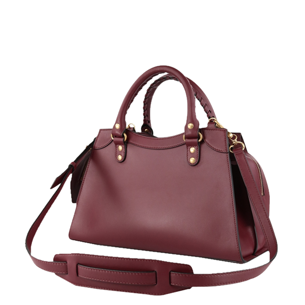 

Balenciaga Burgundy Leather Neo Classic Small Top Handle Bag