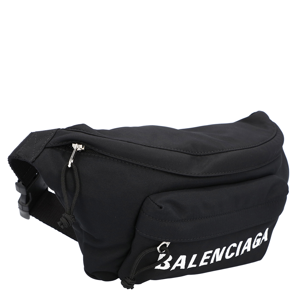 

Balenciaga Black Nylon Wheel Belt Pack Bag