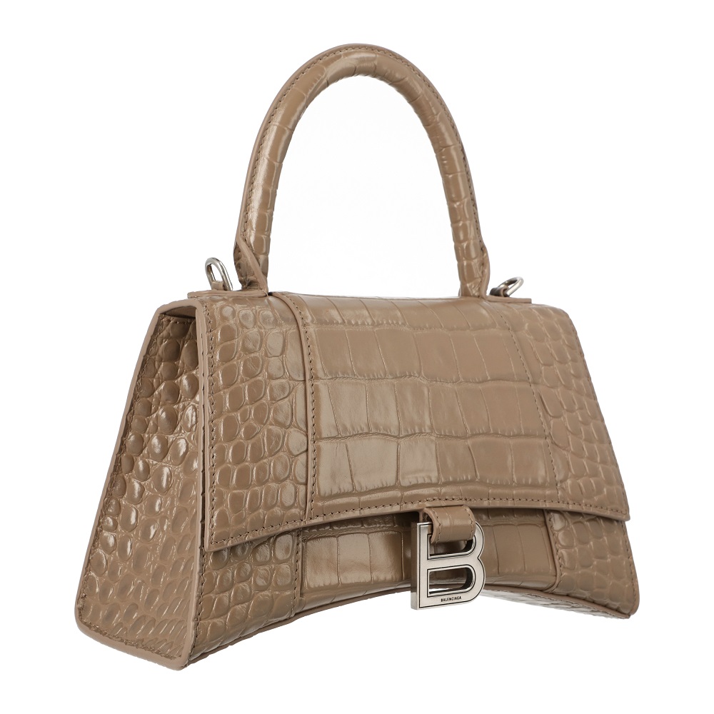 

Balenciaga Brown Leather Hourglass Small Top Handle Bag