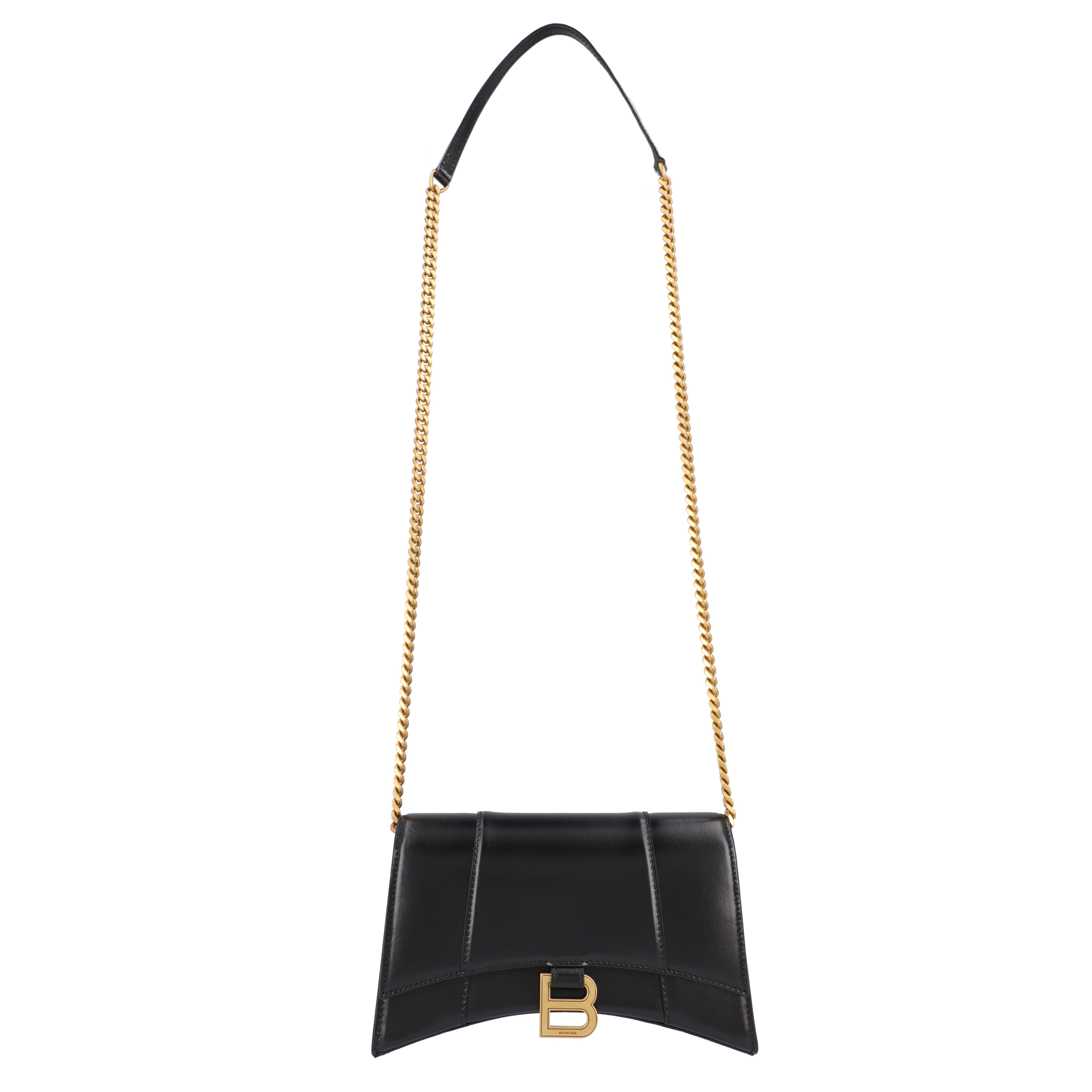 

Balenciaga Black Leather Hourglass Shoulder Bag