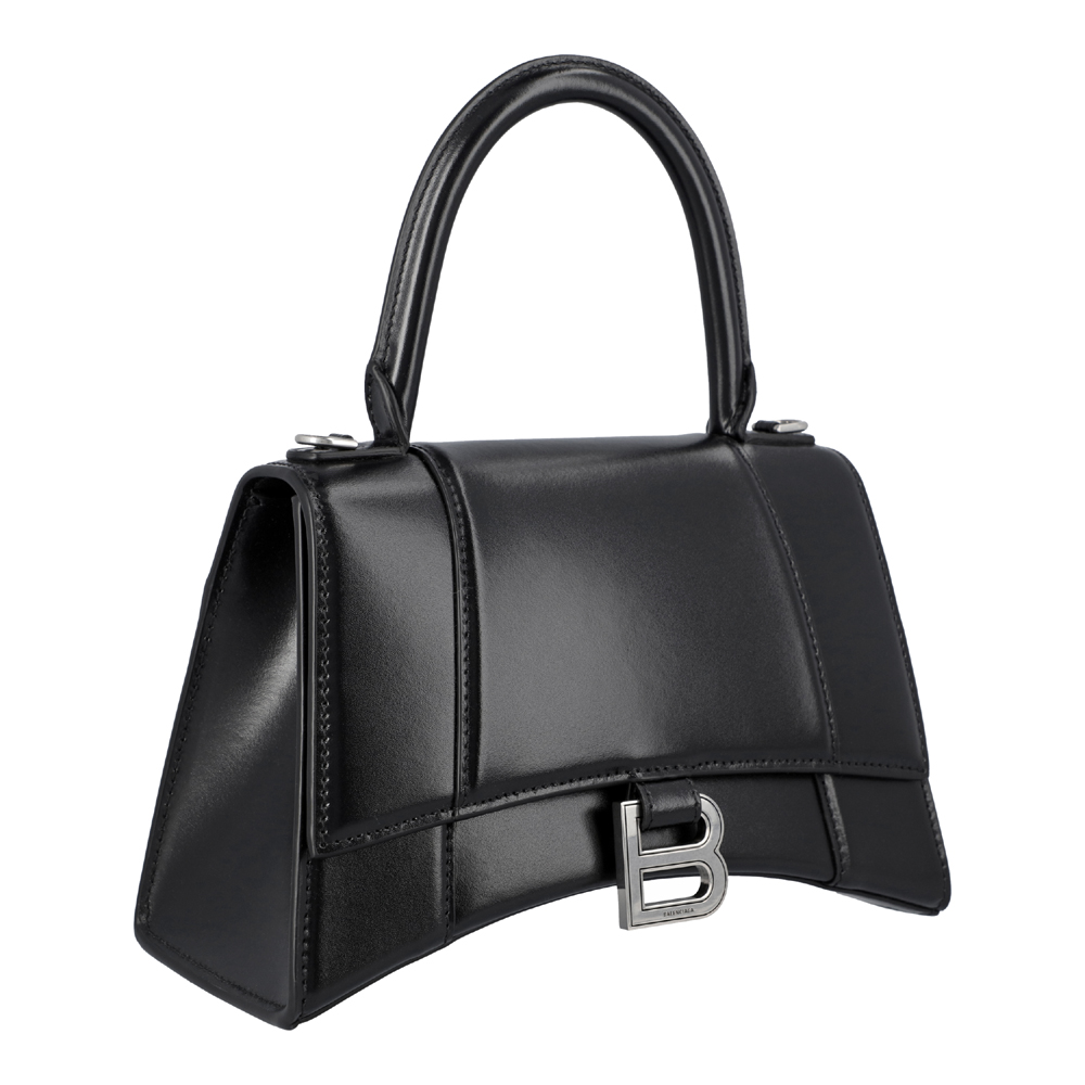 

Balenciaga Black Calfskin Leather Hourglass Small Shoulder Bag