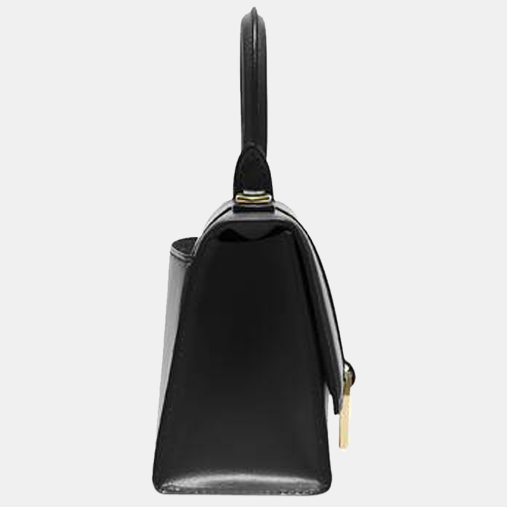 

Balenciaga Black Leather Hourglass  Top Handle Bag