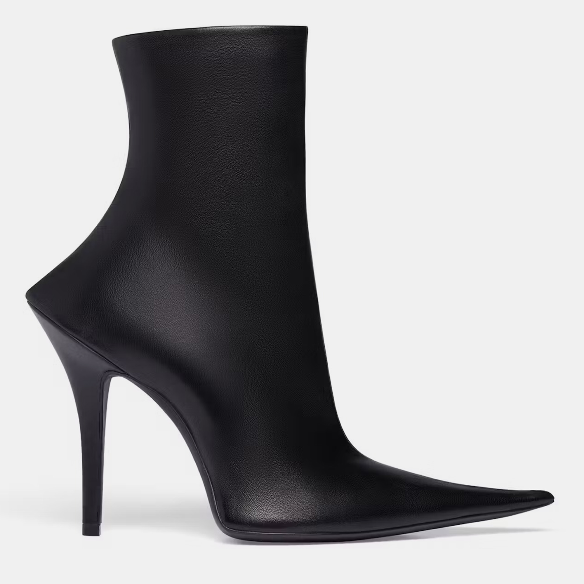 

Balenciaga Black Leather Witch Heeled Booties EU