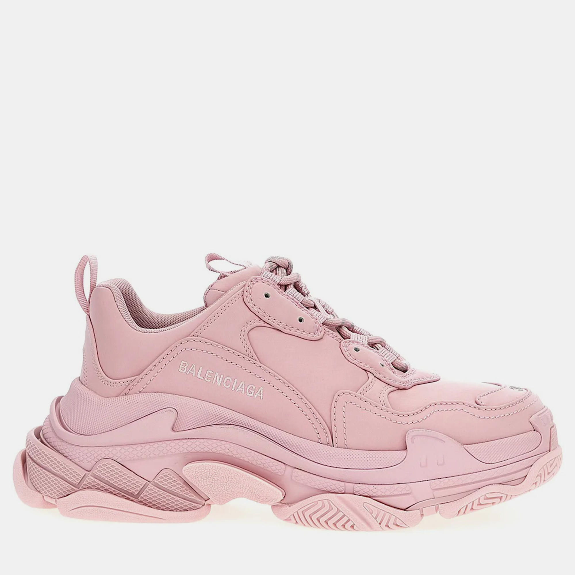 

Balenciaga Pink Leather Ttriple S Satin Sneakers EU