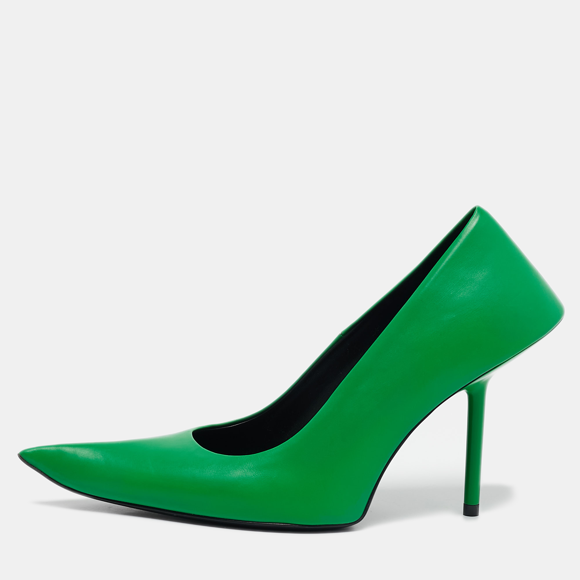 

Balenciaga Green Leather Essex Pointed Toe Pumps Size