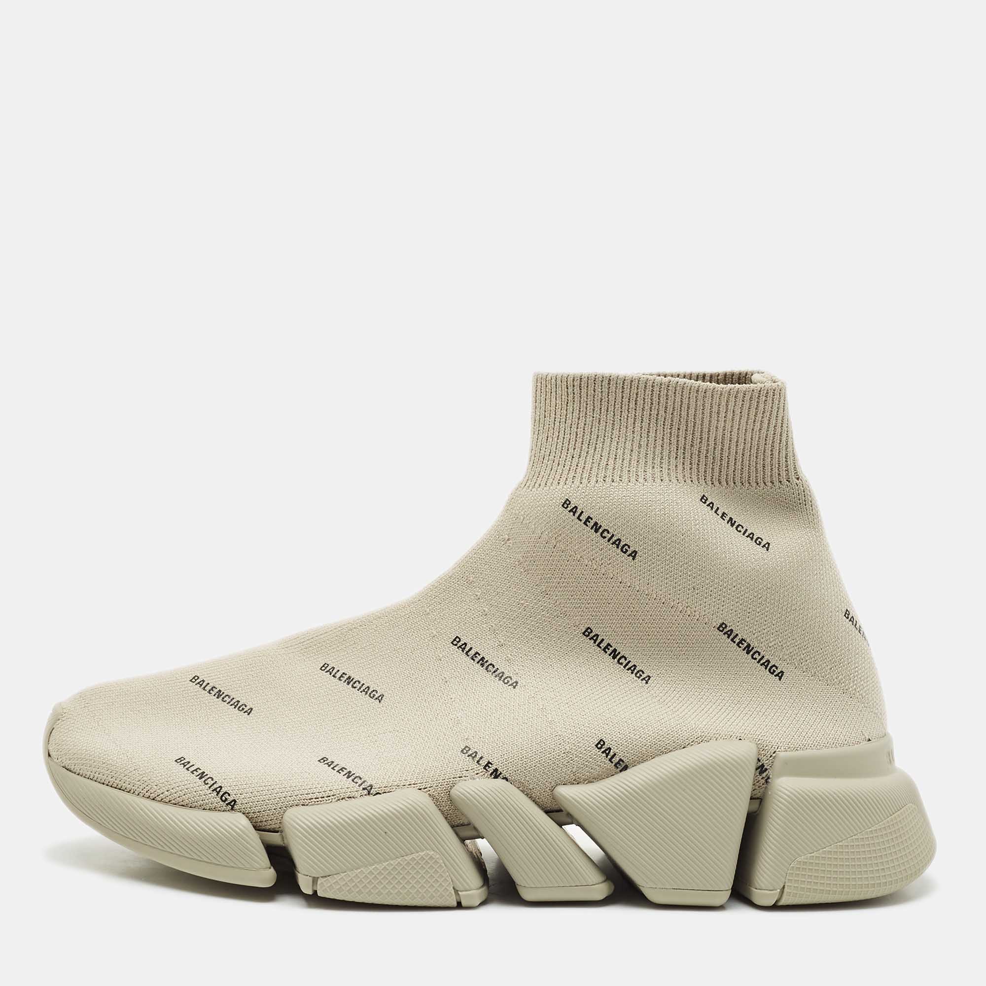 

Balenciaga Grey Knit Fabric Speed Trainer Sneakers Size