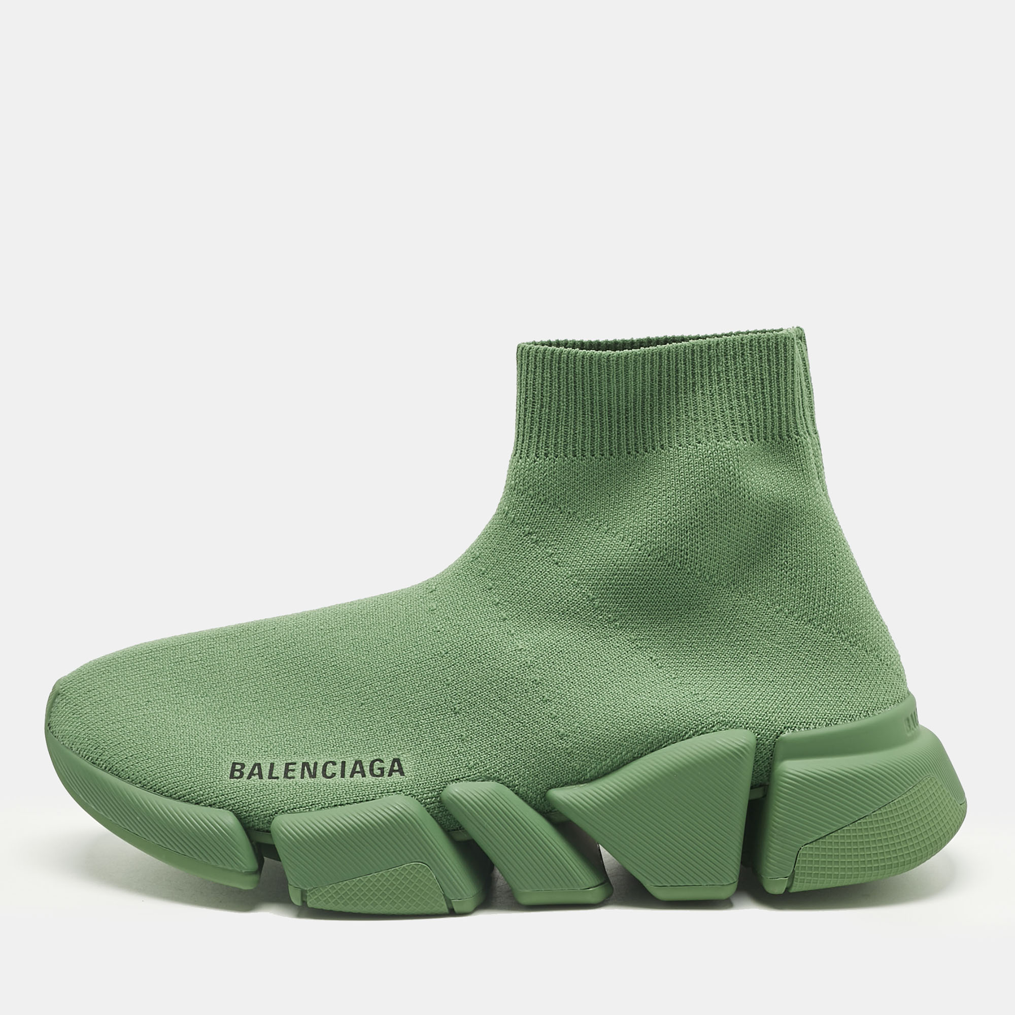 

Balenciaga Green Knit Fabric Speed 2.0 LT Sneakers Size