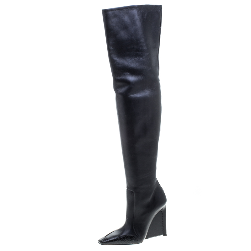 balenciaga knee boots