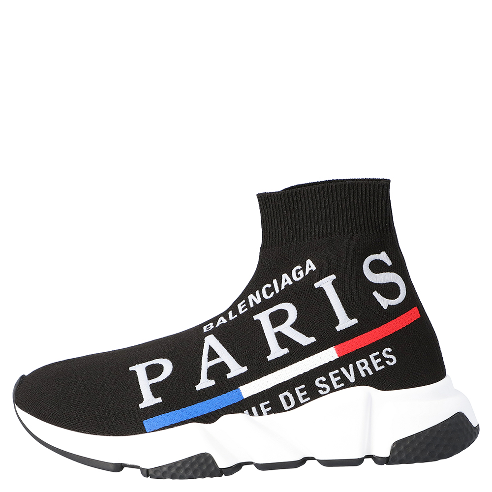 

Balenciaga Black Knit Fabric Speed Trainer Sneakers Size