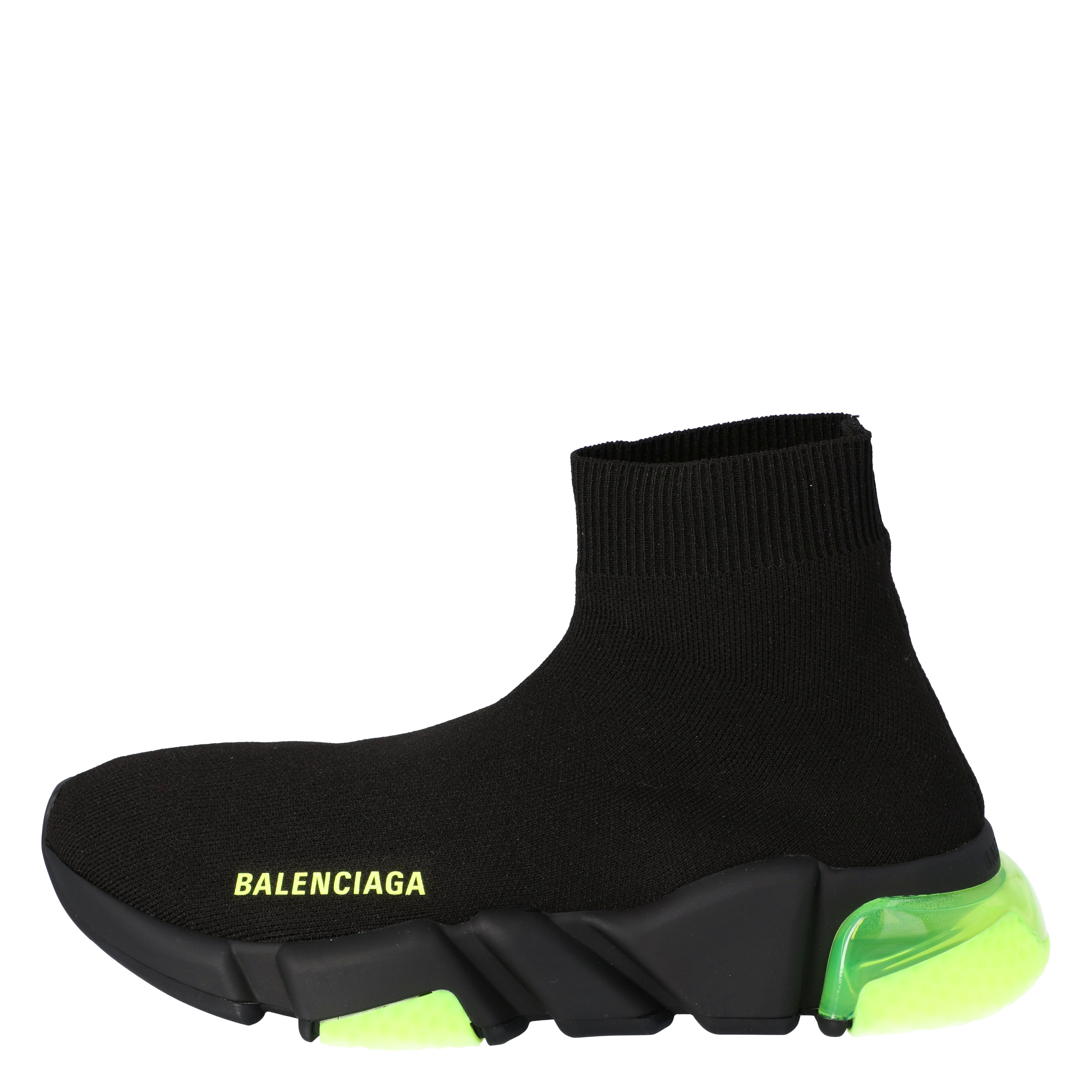 

Balenciaga Black Knit Speed Clear Sole Sneakers Size