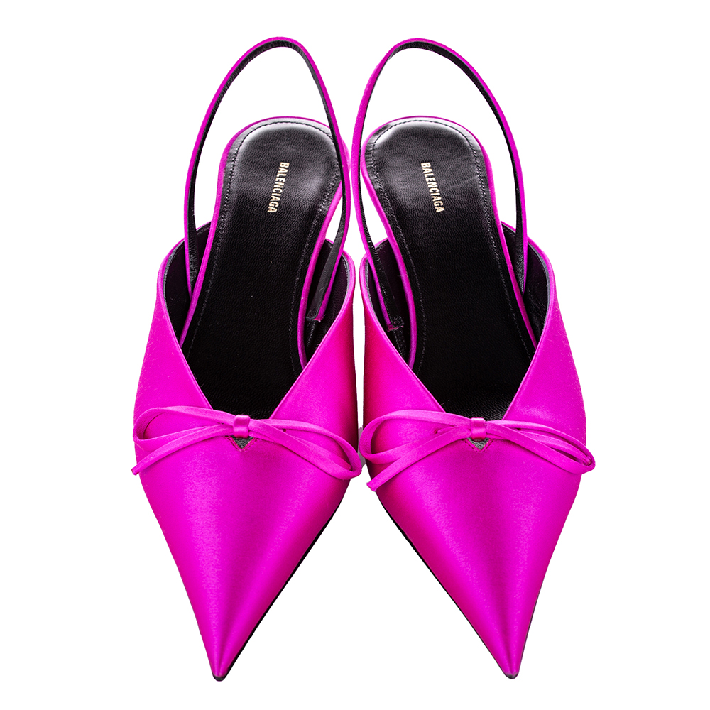 

Balenciaga Pink Satin Knife Sandals