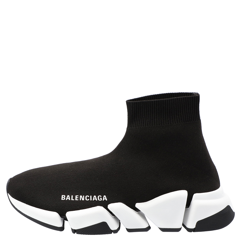 

Balenciaga Black/White Speed 2.0 Sneakers Size EU