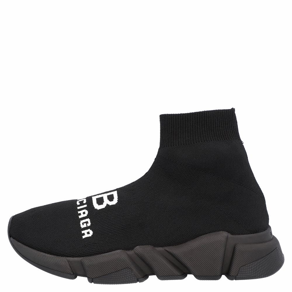 

Balenciaga Black Knit Speed logo Sneakers Size EU