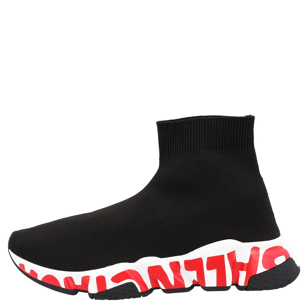 

Balenciaga Black/White/Red Speed Graffiti Sneakers Size EU, Multicolor