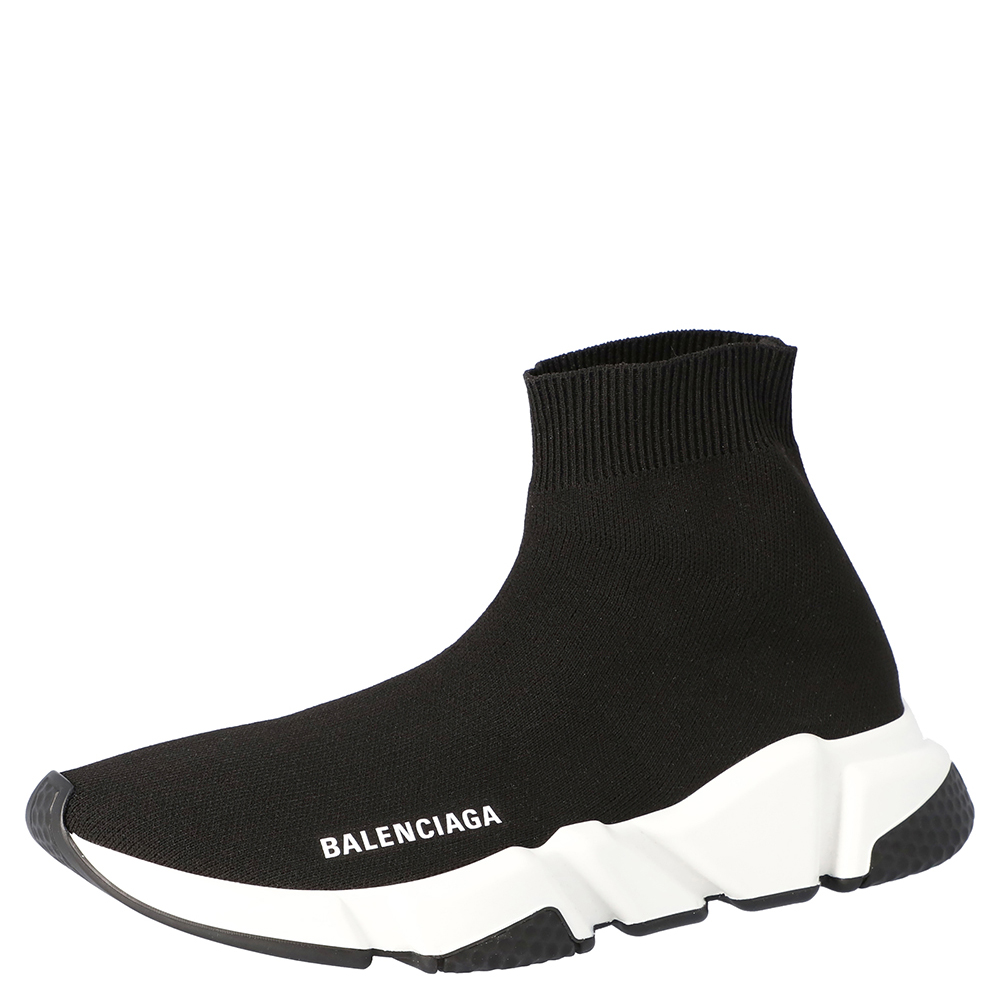 Pre-owned Balenciaga Black Speed Sneakers Size Eu 37