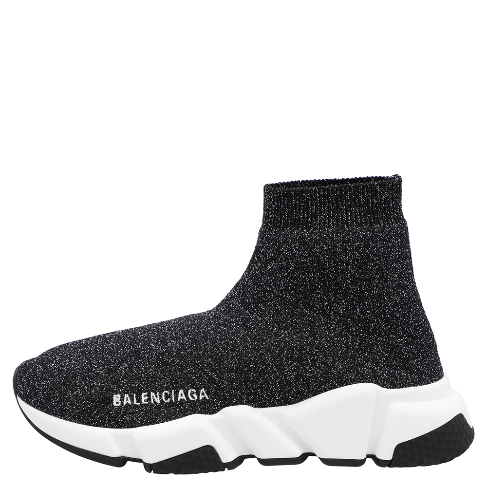 

Balenciaga Black Knit Speed Sneakers Size EU 37