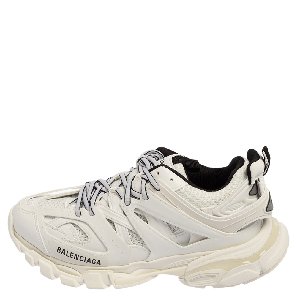 

Balenciaga White Mesh And Leather Track Low Top Sneakers