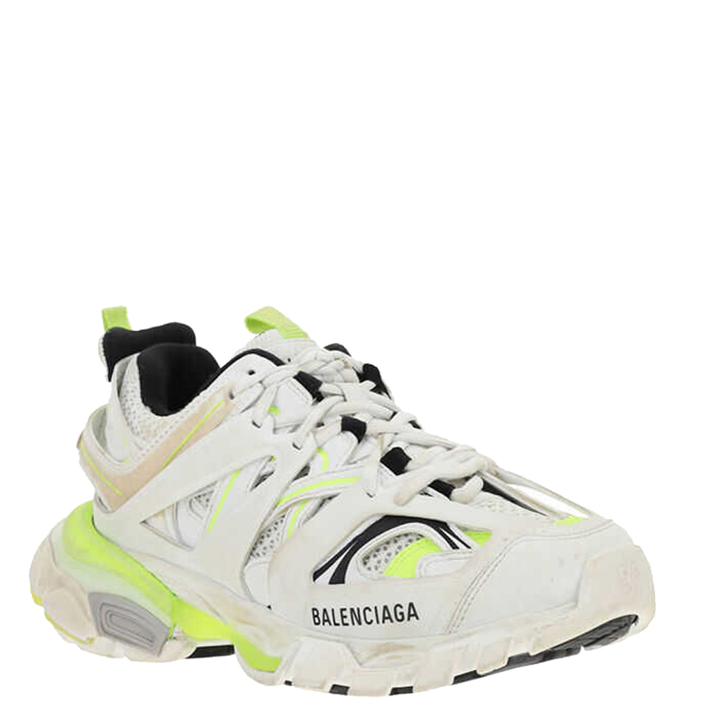 

Balenciaga White/Fluo Yellow Track Sneakers Size IT