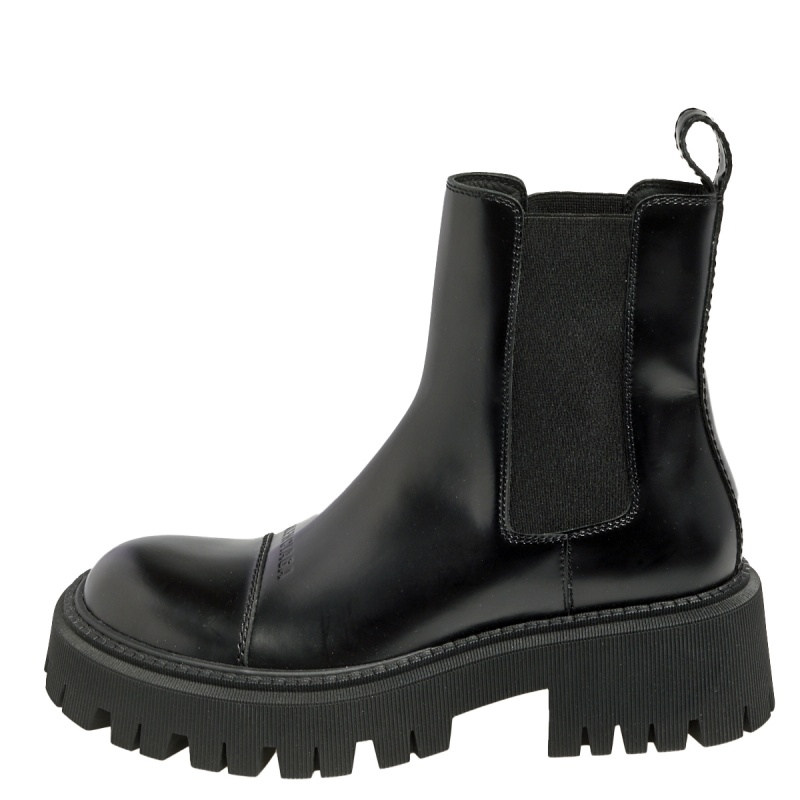 

Balenciaga Black Leather Tractor Ankle Boots Size